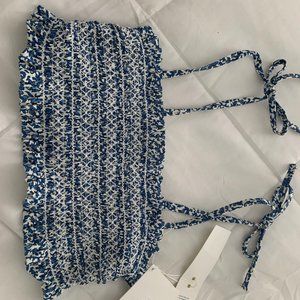 Tory Burch NWT Costa Tie Bandeau in Blue Keepsake Size XS